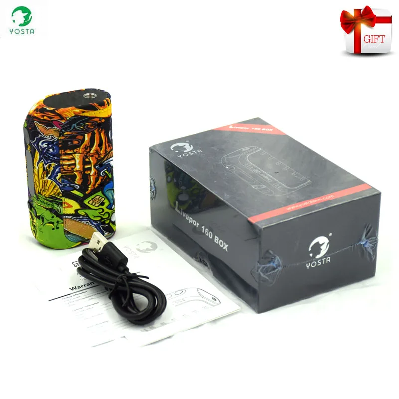 Оригинальный электронный кальян Yosta Livepor 160 коробка мод Вт Vape VW/TC с защитой от
