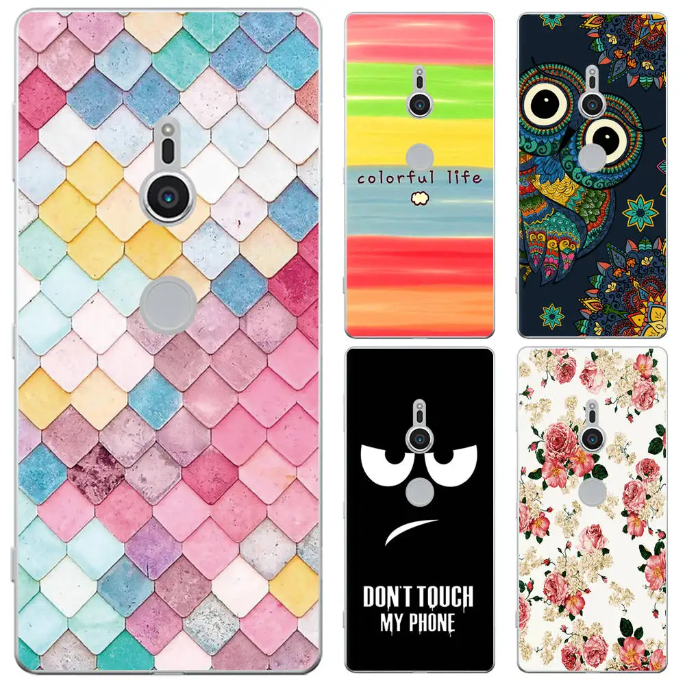 New Arrival Phone Case For Sony Xperia XZ2 5.7-inch/ Compact Fashion Design Art Painted TPU Silicone Soft |