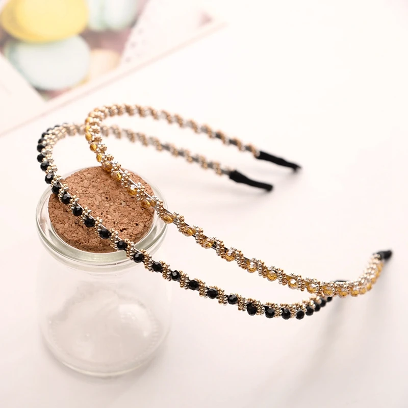 Корейский романтический хрустальный ободок для волос со стразами женщин обруч