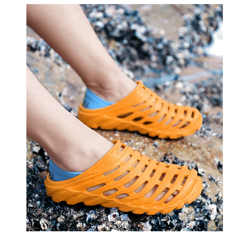 Мужская обувь с перфорацией; мужские сандалии; Sandalias; Летняя обувь; Sandalen; тапочки; Sandalet hombre Sandali Croc; Сабо; Новинка года