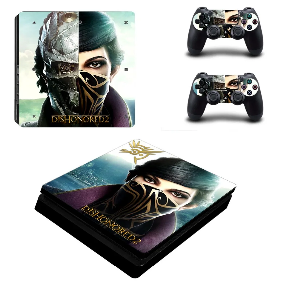 Для Playstation 4 PS4 Слим наклейки консоль крышка виниловая наклейка контроллеры КОЖА