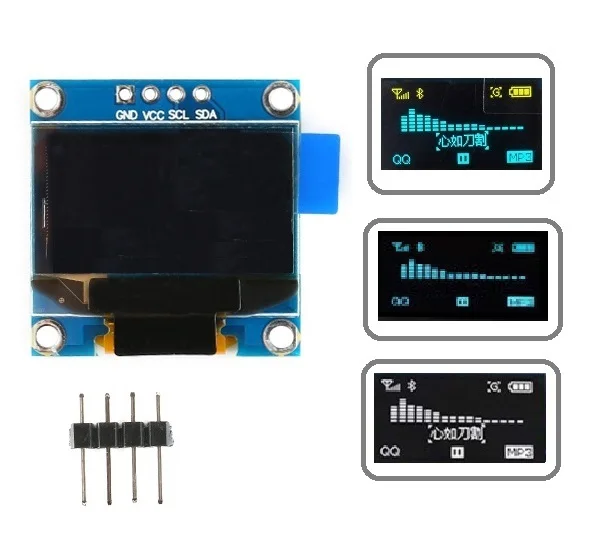 0 96 дюймовый IIC Серийный белый OLED дисплей модуль 128X64 I2C SSD1306 12864 плата с ЖК экраном GND