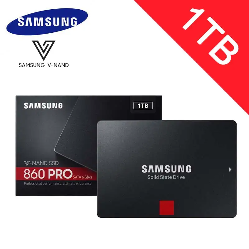 Samsung 2 ТБ SSD HDD 2,5 дюйма 256 ГБ 512 ГБ 1 ТБ Sata3 3D MLC V-NAND 860 EVO Pro флеш-память твердотельный накопитель ноутбук SSD