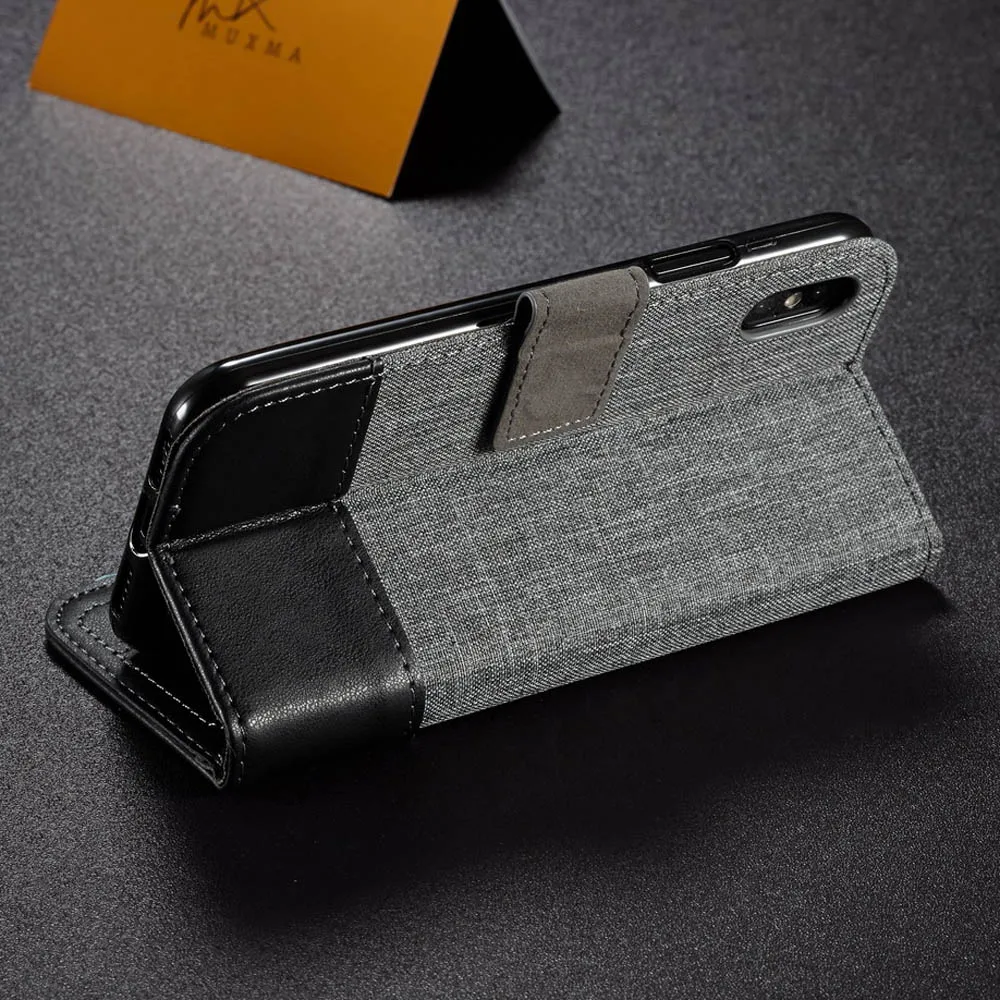 Case For iPhone 11 Pro 7 8 6 6S Plus Canvas PU Leather Wallet X XS XR Max 5 5s SE Stand Flip Phone Cover | Мобильные телефоны и