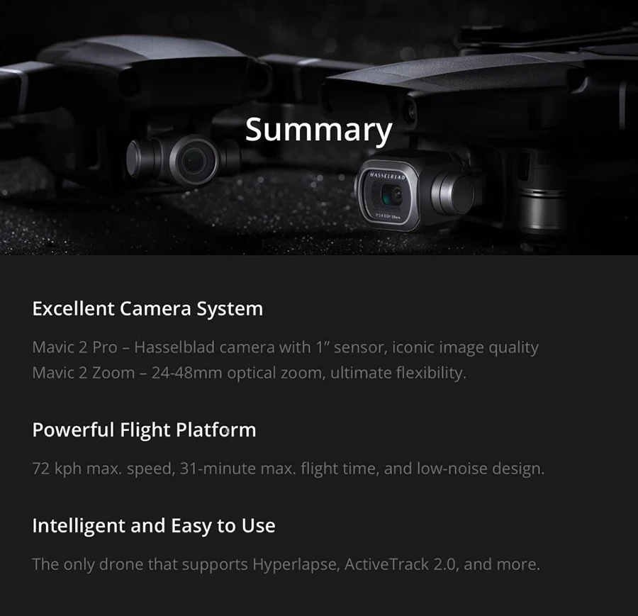 Дрон DJI Mavic 2 Zoom/Mavic 2 Pro с камерой Hasselblad zoom lens drone RC Quadcopter 4K HD camera Drone абсолютно в