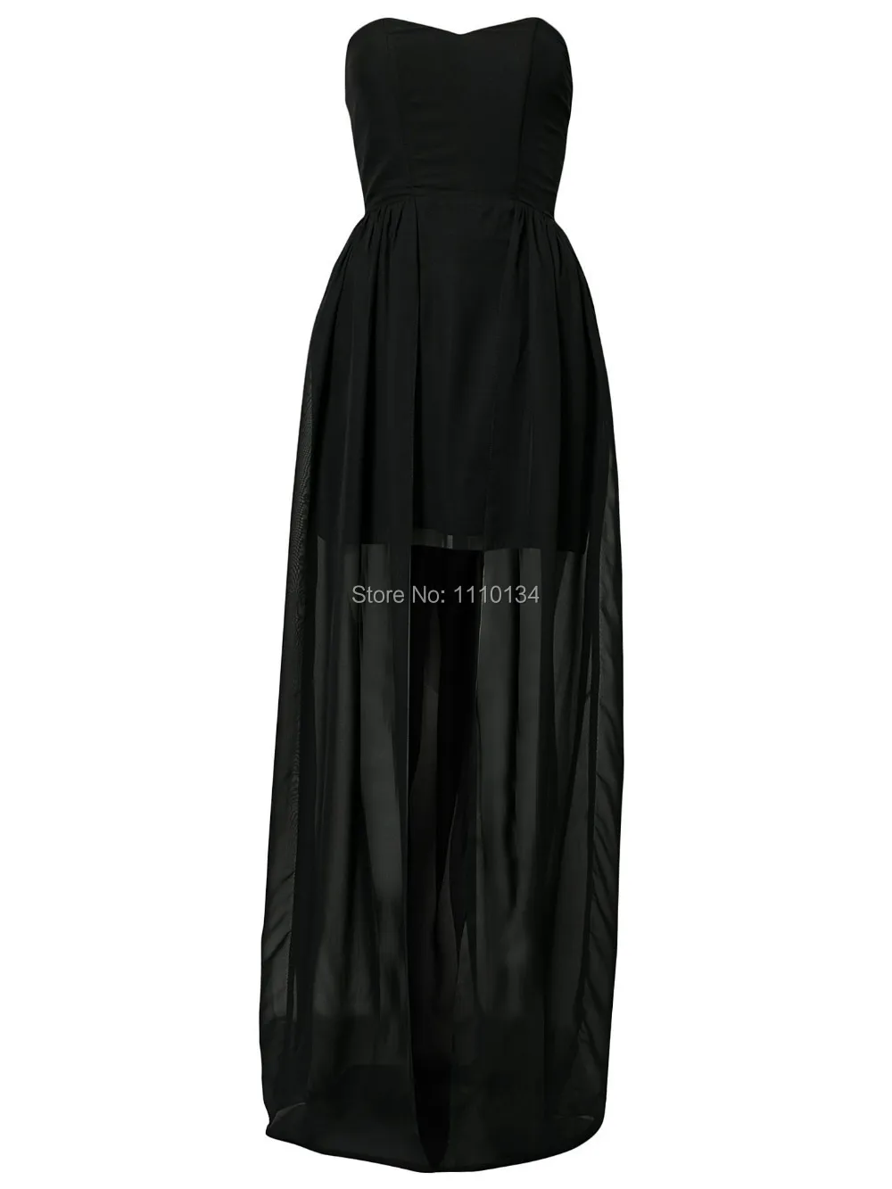 Женское шифоновое платье-макси без бретелек повседневное Бандажное платье