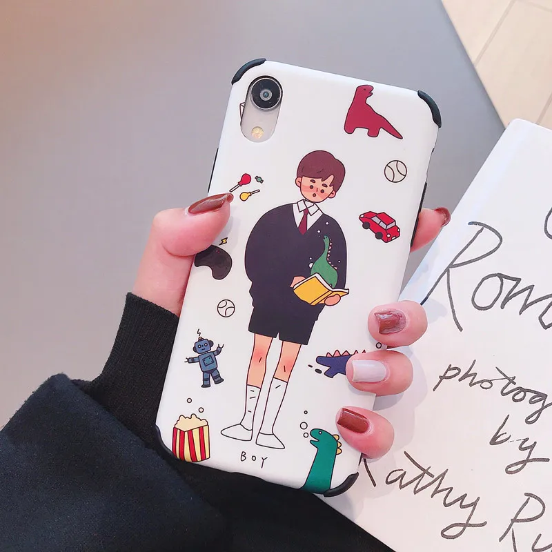 Забавный чехол для телефона с рисунком мальчиков и девочек iphone XS XR Max 6 S 7 8 Plus