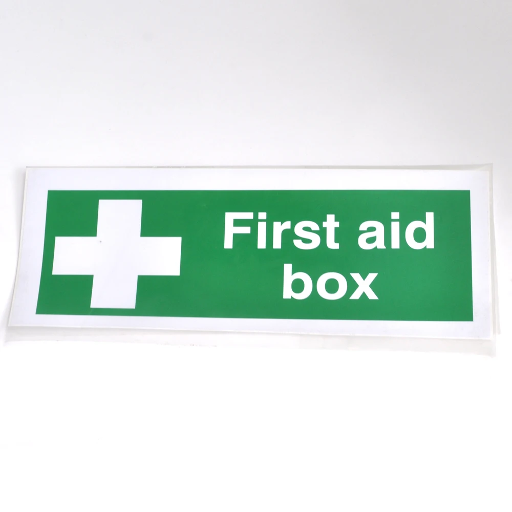 

5 pcs safety signs First Aid Box Symbol Sign, Self-adhesive Sign of First Aid Box