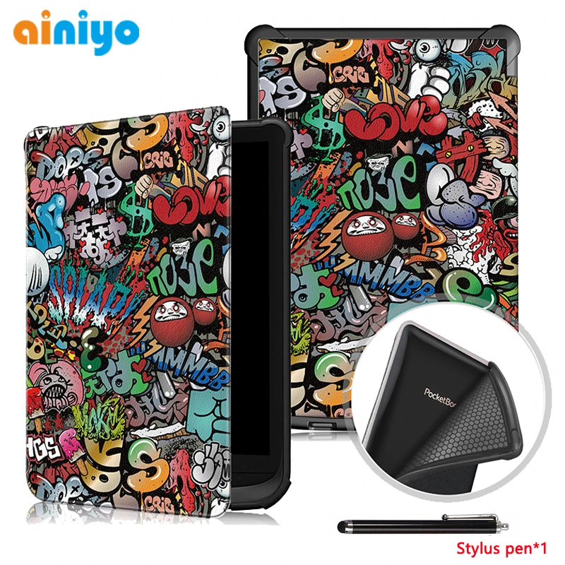 

Protective Case for pocketbook 627 616 632, Ultra Slim magnetic Smart PU Leather cover for PocketBook Touch Lux 4/Basic Lux 2