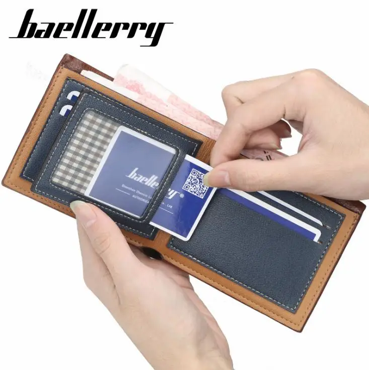 Baellerry мужской короткий кошелек из искусственной кожи брендовый дизайнерский