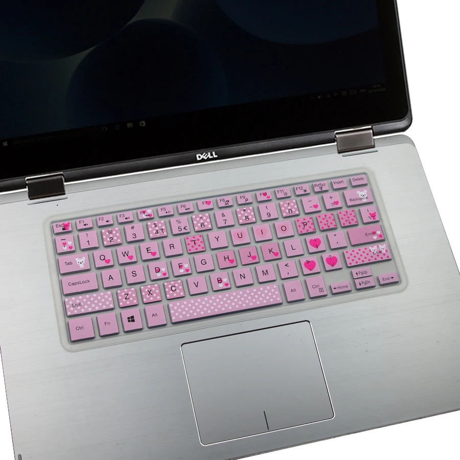 Для Dell Inspiron 15 5000 7000 серии i5568 i5578 7573 7569 7579 без цифровой клавиатуры ноутбука силиконовая клавиатура крышка кожи 15,6 дюймов