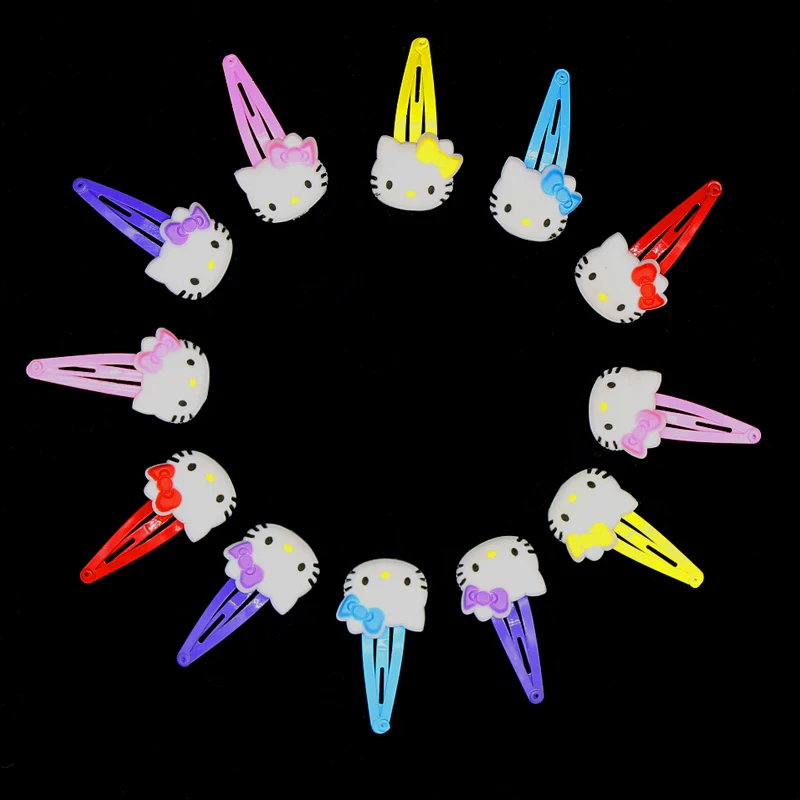 Mix-color Cilp 12 шт., hello kitty, эластичные резинки для волос, заколки для волос, для девочек, конский хвост, резинки, милые резинки для волос, резинки, резинки, аксессуары для волос - Цвет: Mix-color Cilp