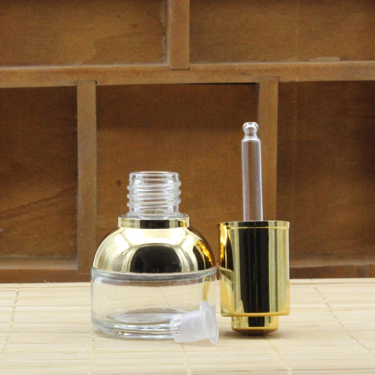 20ml30ml elite fluid transparent glass shoulder packing bottle(Press dropper/golden or silver plastic holster) | Красота и здоровье
