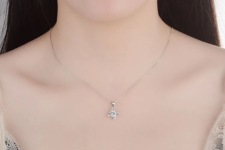 Bijoux(украшения своими руками) наборы свадебных ювелирных изделий 925 пробы серебро длинное крупное Клевер колье циркония серьги для Для женщин подарок
