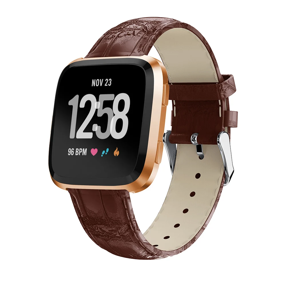 Кожаный ремешок для наручных часов умных fitbit Versa сменные кожаные аксессуары