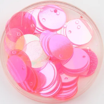 ISequins 200 шт./упак. 12 мм плоские круглые Блестки для судов Lentejuelas Para Manualidades DIY Одежда шитье и ткани рукоделия - Цвет: Transparent D Pink