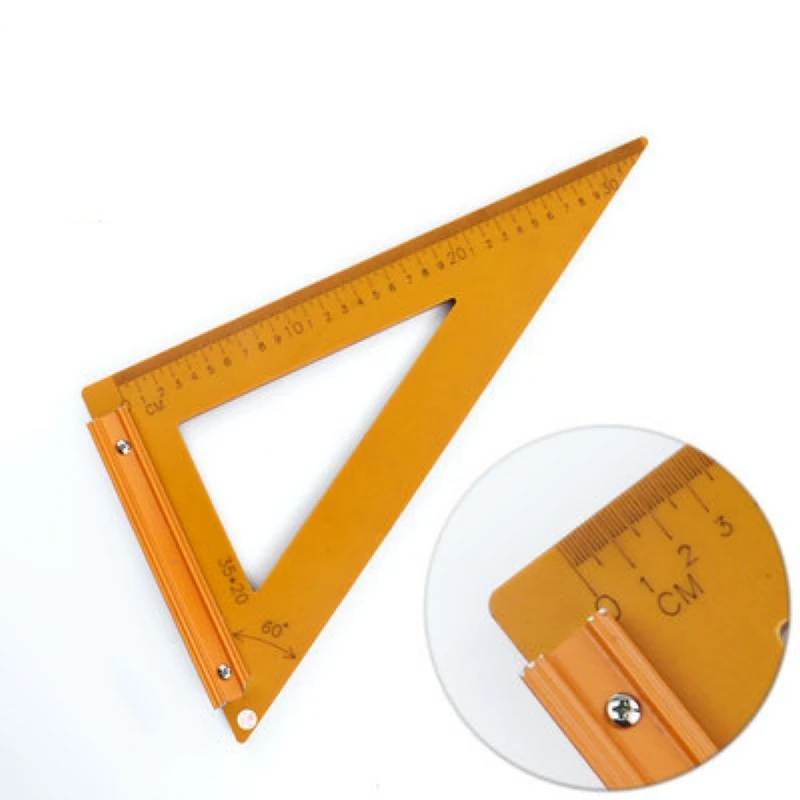 35x20cm Деревообрабатывающий треугольник линейка квадраты 90 градусов транспортир пила Таблица треугольник линейка, измерительный инструмент режущая машина направляющая линейка - Цвет: 35x20cm