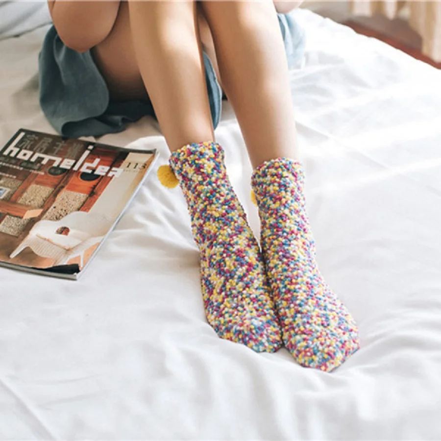 [COSPLACOOL] без коробки! Японские Харадзюку зимние носки женские коралловые