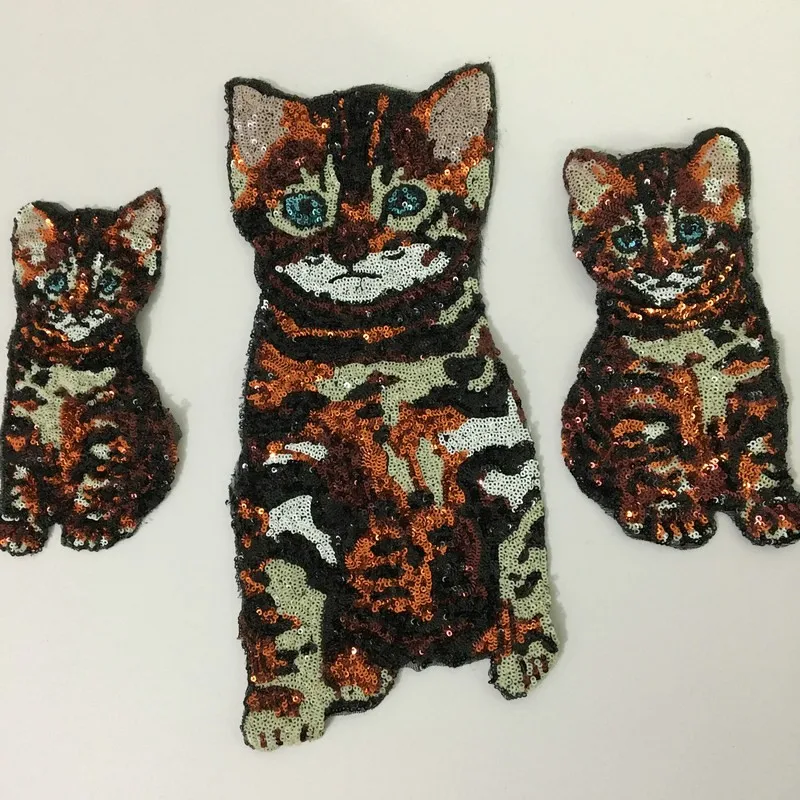 7 шт. комплект Корона кошка и звезда блестками патч для платья, DIY аксессуары для одежды украшение блестки вышивка аппликация патчи