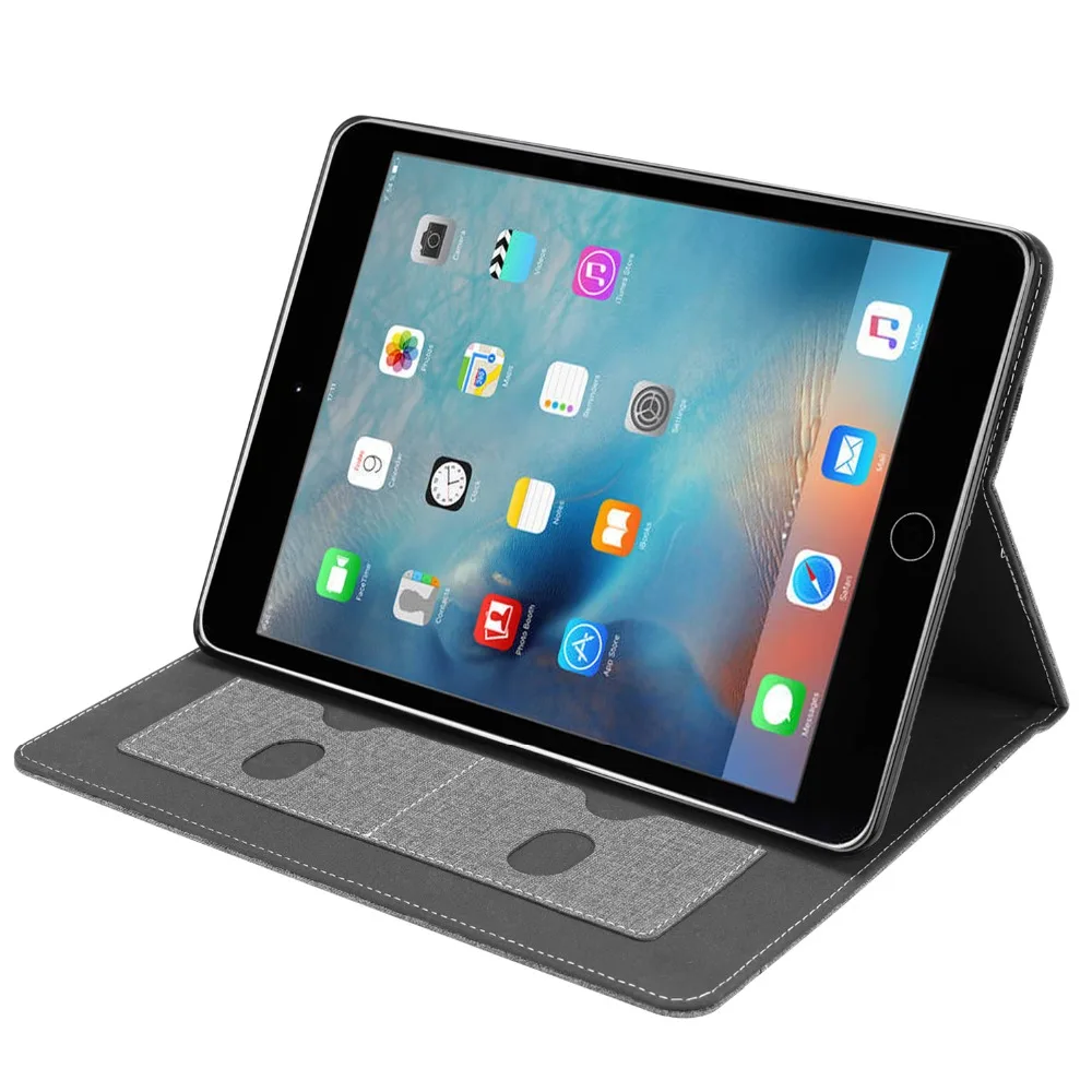 Холщовый кожаный чехол для iPad 9,7 iPad Air 2 6 iPad Pro 9,7 смарт-чехол Чехол подставка холщовая крышка чехол для iPad Air 2