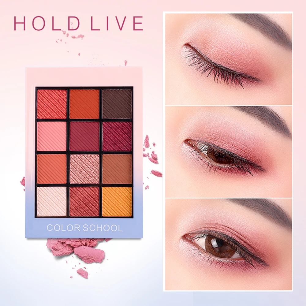 HOLD LIVE 12 цветов Тени для век Макияж Shimmer матовый Пигмент Косметика Минеральный