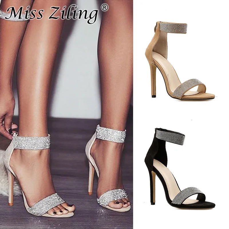 Women Sandals Sexy Bling Crystal High Heel Elegant Party | Обувь