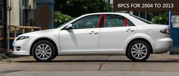 Накладки на окна для mazda 6 ATENZA 2004 2013 2014 2017 средняя Колонка B черное