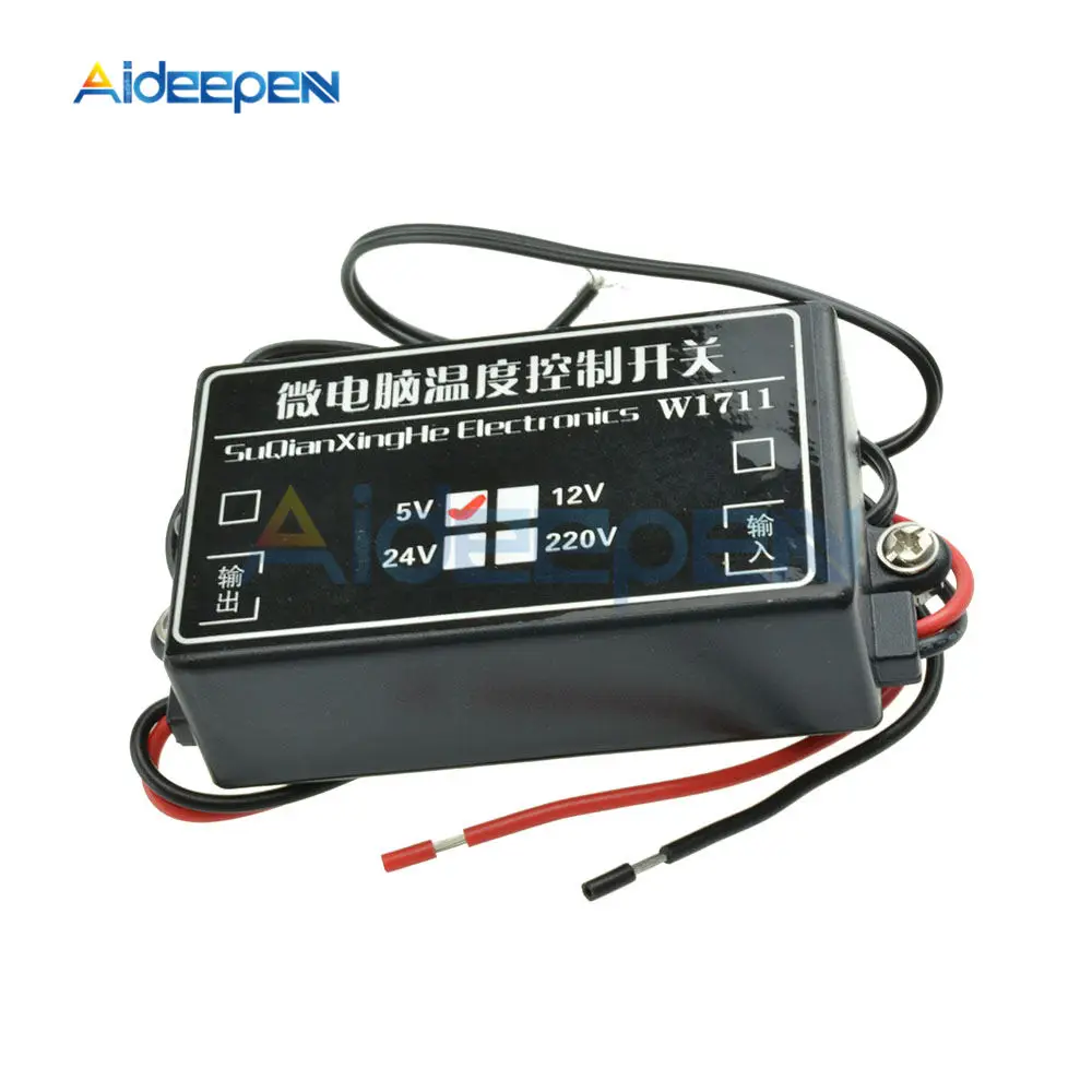 W1711 DC 5V 5A микрокомпьютер переключатель контроля температуры регулируемый