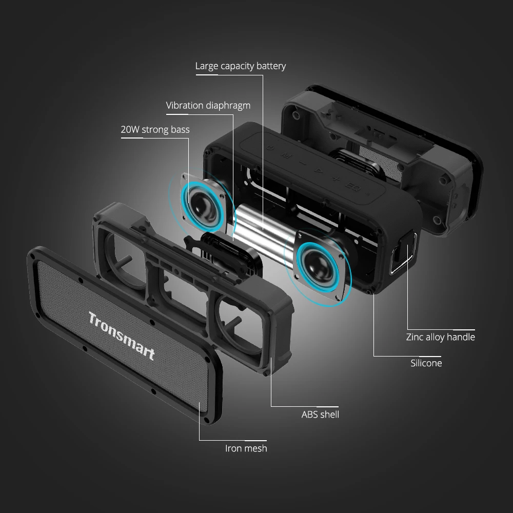 Tronsmart Element Force bluetooth динамик IPX7 водонепроницаемы переносной 40 Вт Компьютерные