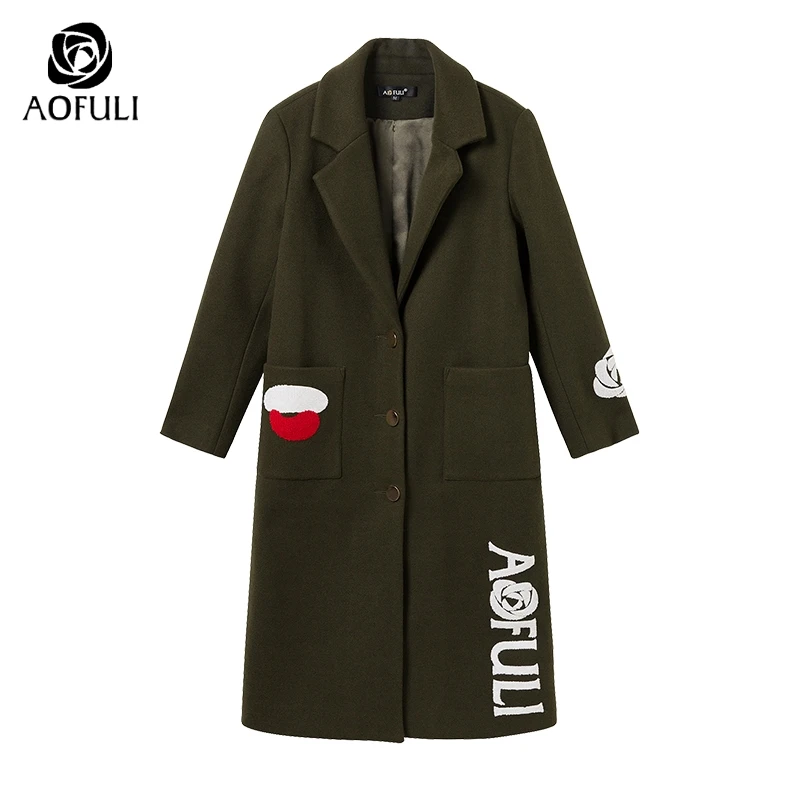 M/L/XL/2XL модное Брендовое шерстяное пальто зимние длинные топы с длинными рукавами