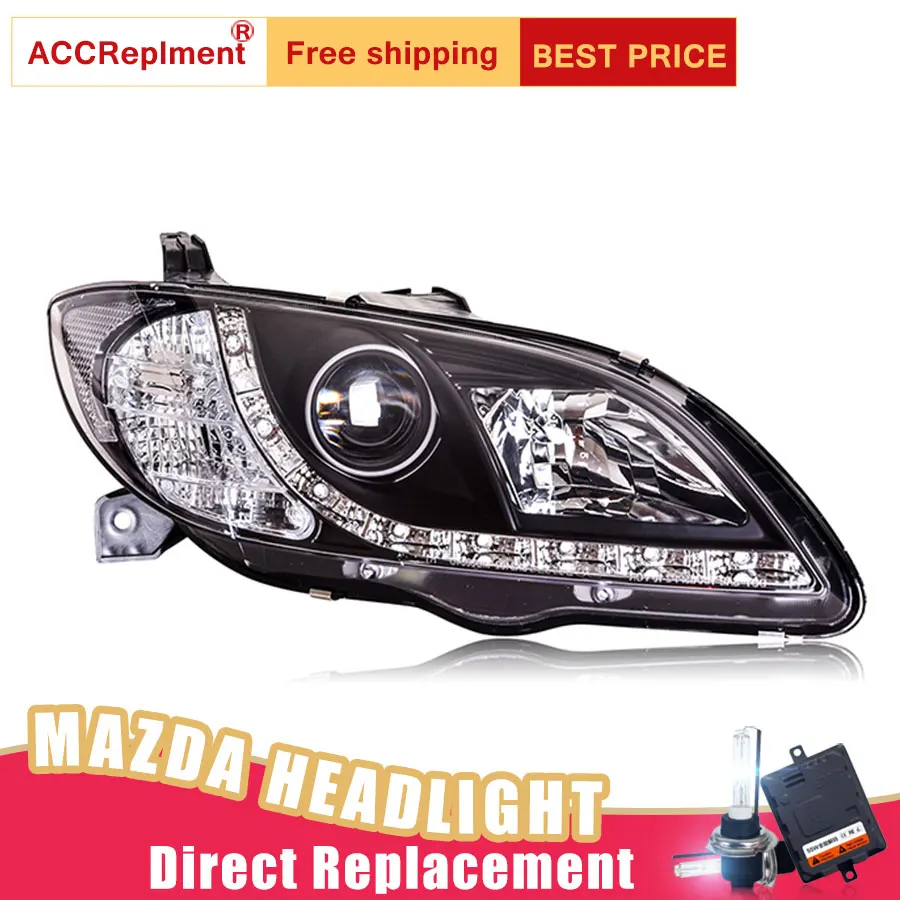 

2Pcs LED Headlights For Mazda 3 2006-2012 led car lights Angel eyes xenon HID KIT Fog lights LED Daytime Running Lights