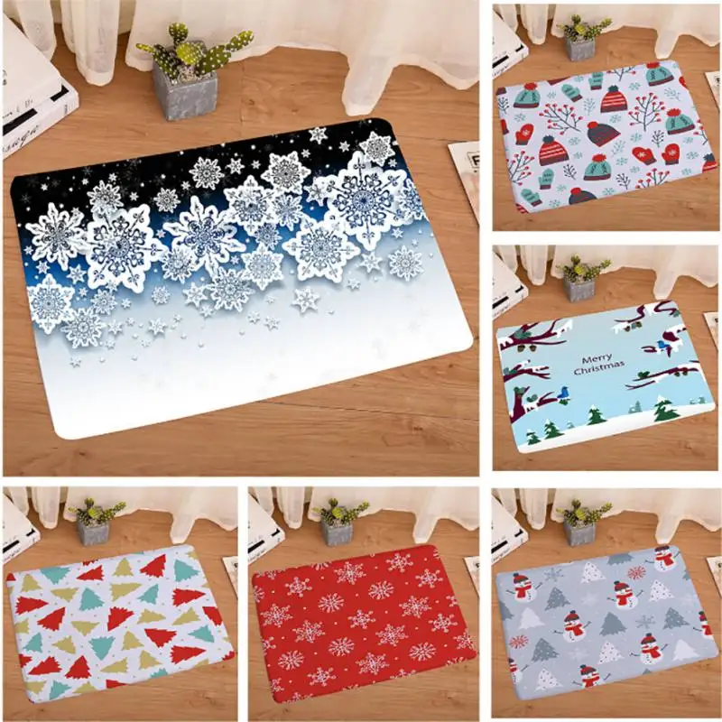 Рождественский дверной коврик с Санта-Клаусом фланелевый уличный