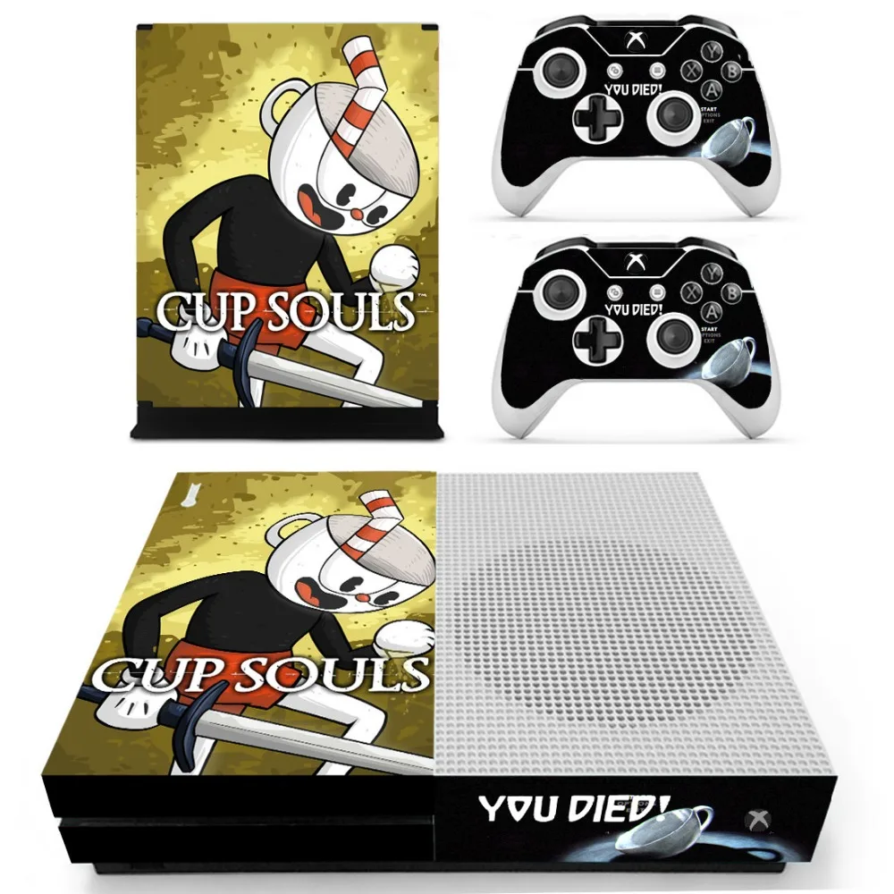 Cuphead Vinly кожи Стикеры наклейки для xbox один с консоли с двумя Беспроводной контроллер кожа
