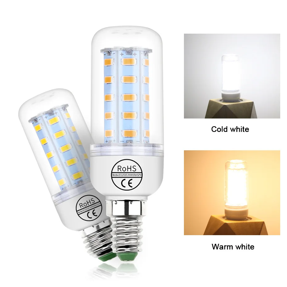 220V E27 светодиодный Светодиодная лампа кукуруза E14 лампы 24 36 48 56 69 72 s кукурузный