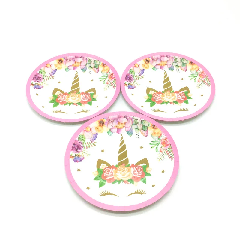 Розовый Единорог тема дизайн 40 шт./лот мальчик девочка День рождения Свадебные