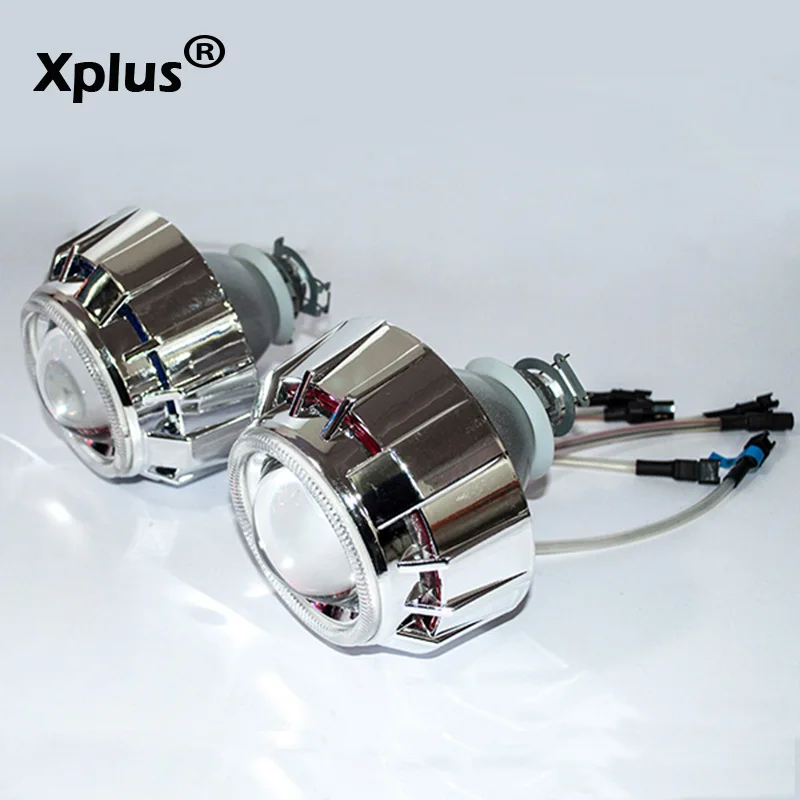 Xplus 55W 3.0HQT 3,0 дюймов фары HID Биксенон проектор фары объектив H1 H4 H7 дьявол ангельские глазки ксенон комплект Двойной CCFL