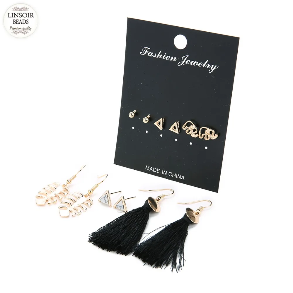 Женские серьги в этническом стиле с кисточками и кристаллами|Серьги-подвески| |