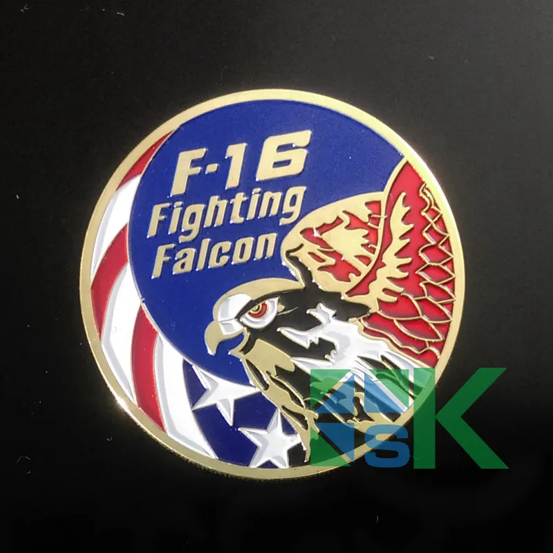 100 шт./лот боевые искусственные монеты Falcon с золотым покрытием американские для