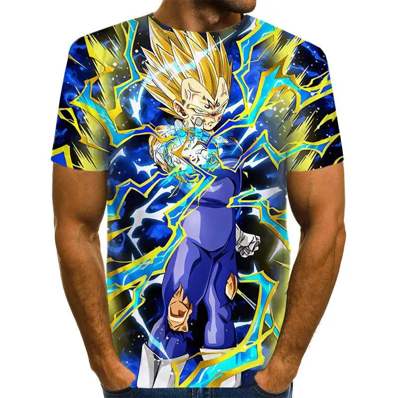 NT-214 Dragon Ball Z Ultra Instinct God Son Goku Super Saiyan Men Tshirt 3D Printed Summer O-Neck Daily Casual Funny T shirt Plus Size - Color: NT-214