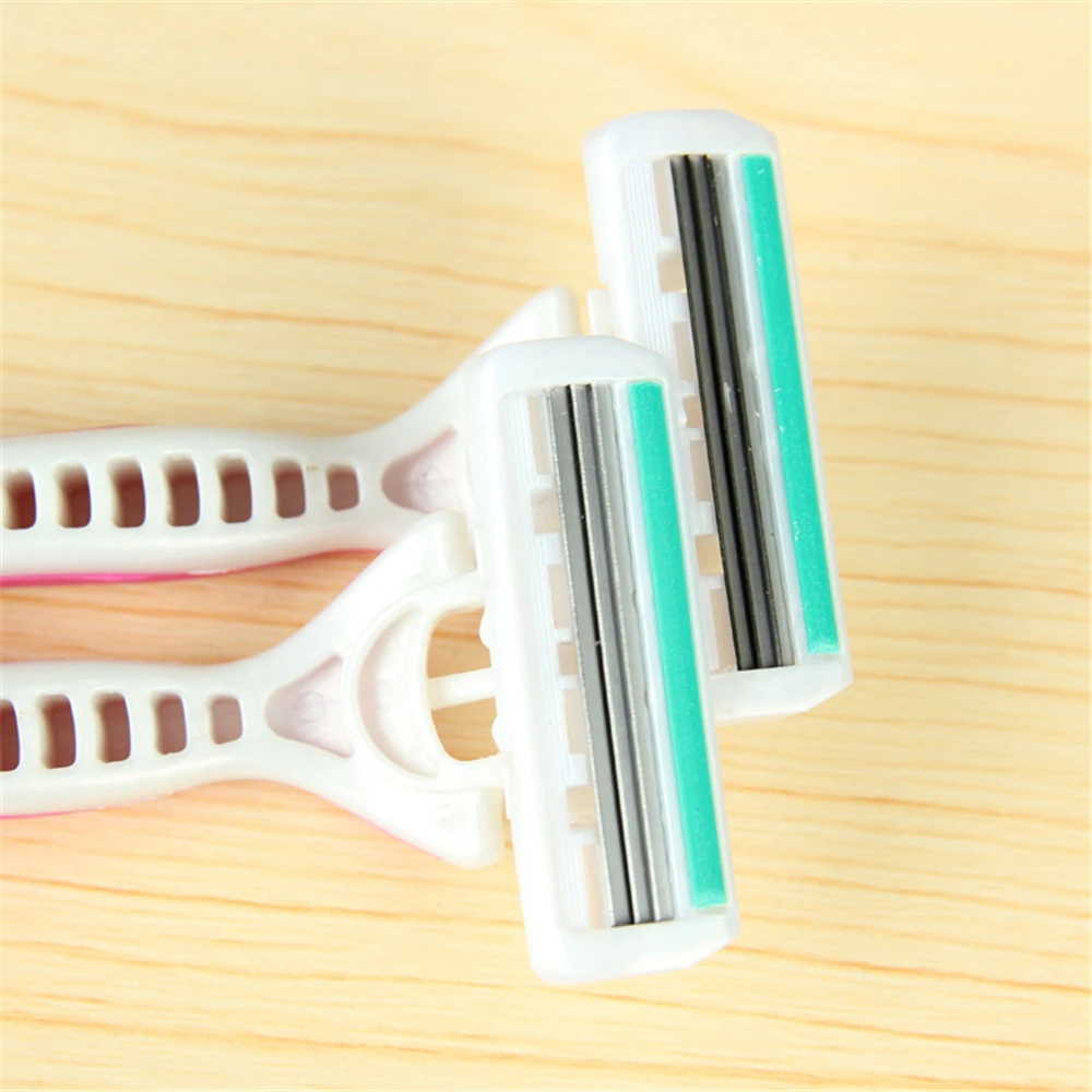 Женский ручной нож для бритья с тремя слоями лезвий подмышек Дамский депилятор