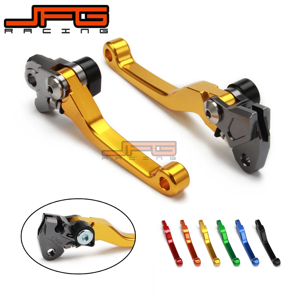 Поворотный складной рычаг тормоза сцепления CNC для RMZ250 04 07 20 RMZ450 05 gold Supermoto Enduro