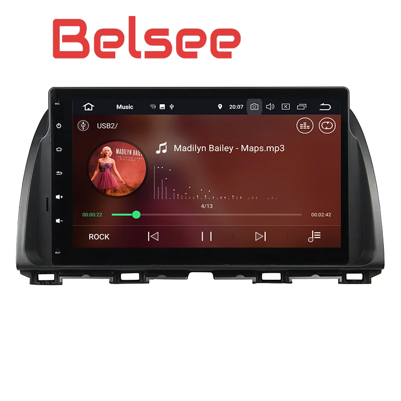 Belsee OEM Android 8 0 головное устройство стерео радио для Mazda CX 5 CX5 2013 2014 2015 10 1 дюймов 4 Гб