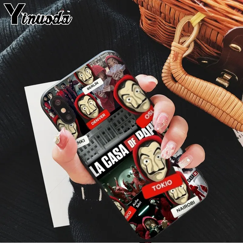 Yinuoda La Casa de papel Customer High Quality Phone Case for Apple iPhone 8 7 6 6S Plus X XS MAX 5 5S SE XR Mobile Cases | Мобильные