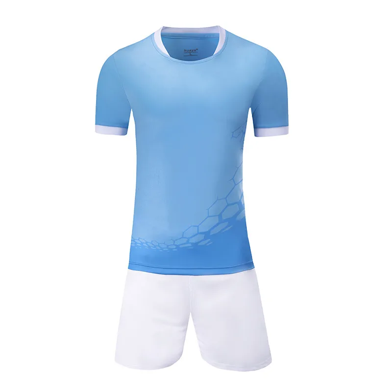 S40 Blue Для мужчин Futeboll майки комплект Молодежная детская команда тренировочный костюм для футбола костюм Maillot De Foot Футбол Форма - Цвет: S40 Blue