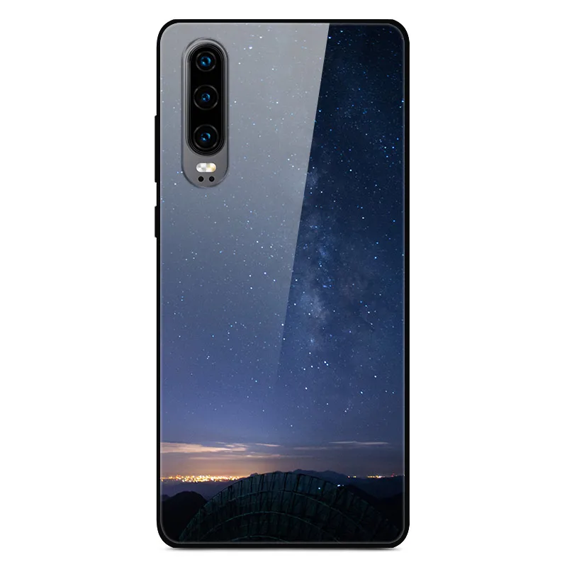 10 Чехол H для huawei P30, жесткий стеклянный чехол для телефона huawei P30 Pro P30Pro, Мягкий бампер, закаленное P 30, пространство для Huawe P30 - Цвет: 10