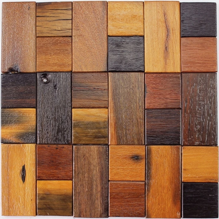 12x12 &quotNatural деревянными мозаика деревянные кухня щитка квадратный панели плитки