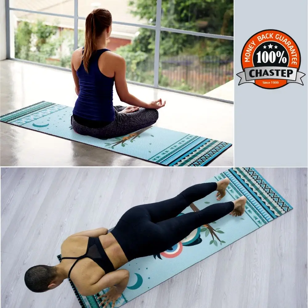 Chastep складной натуральный ПВХ коврик для йоги экологичный нескользящий горячий