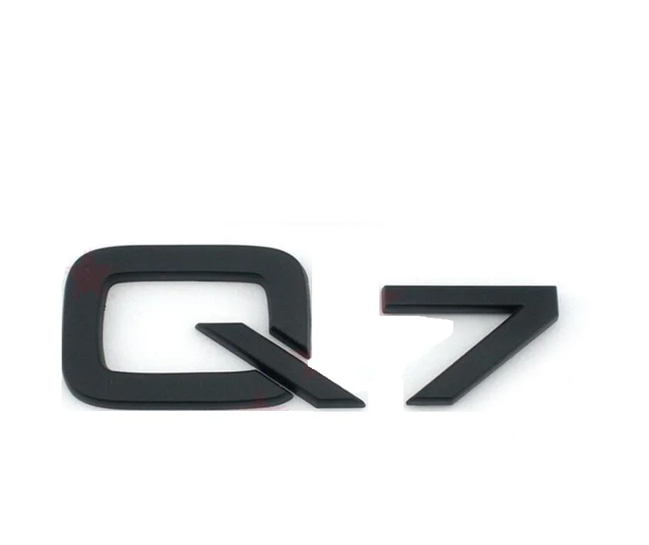 Глянцевый черный "Q 7" ABS Магистральные сзади числа буквы слова эмблемы наклейки на Стикеры для Audi Q7