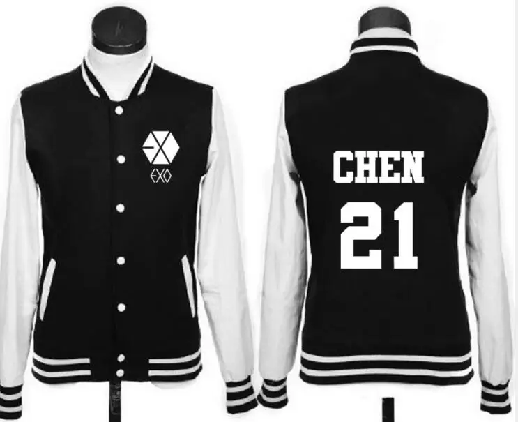 EXO SEHUN бейсбольная куртка с шестигранным логотипом пальто верхняя одежда MH901 |