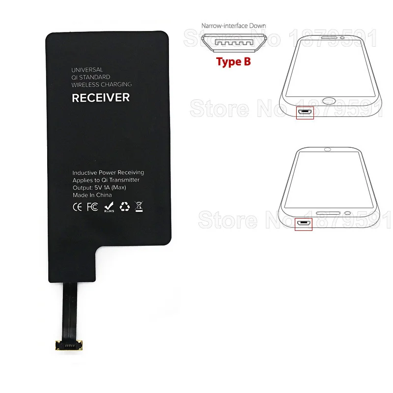Android Qi Беспроводное зарядное устройство приемник микро USB зарядный адаптер TI-Chip для Huawei всех Android микро USB смартфонов Универсальный